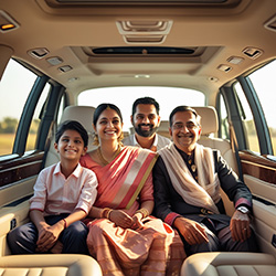 Indian user entering pickup and drop details on Maharaja Cabs online booking form.